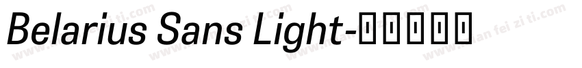 Belarius Sans Light字体转换
